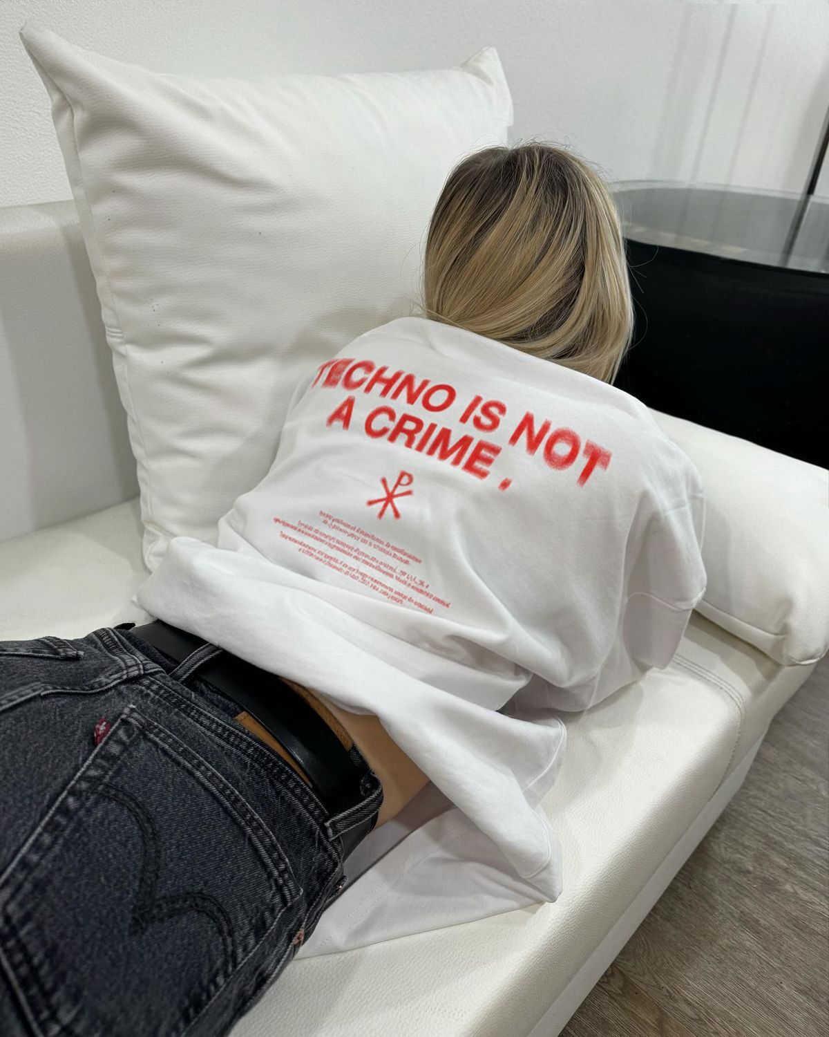 TECHNO IS NOT A CRIME WHITE