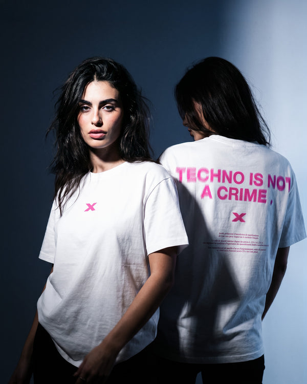 TECHNO IS NOT A CRIME BLANC / ROSE