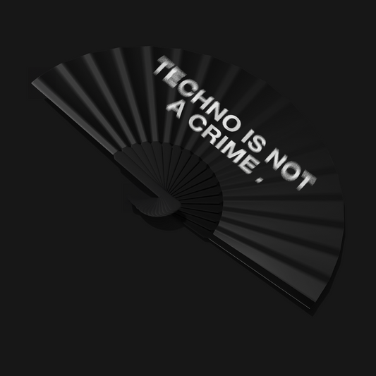 Éventail "TECHNO IS NOT A CRIME"